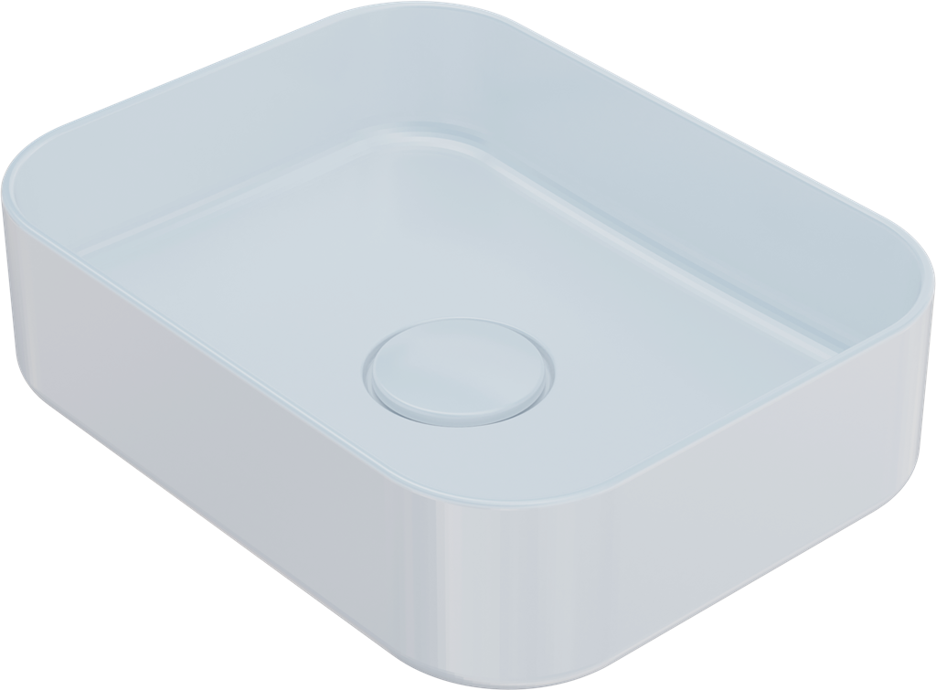 SURFACE BASIN RECTANGULAR WHITE MAT (9) INCL. SIPHON