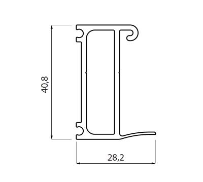 S.LUX WALL MOUNTING RAIL 3 m