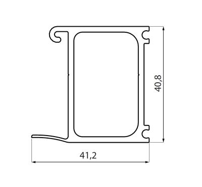 S.LUX THICK WALL MOUNT. RAIL 4m