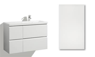 LOMIA SINK CABINET 90CM INTEGRA MATTE DOOR, 4 DRAWERS, SINK ON RIGHT SIDE, COLLECTED