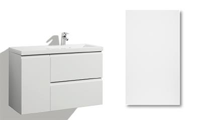 LOMIA SINK CABINET 90CM IIRIS GLORIA DOOR, 2 DRAWERS, 1 DOOR, SINK ON RIGHT SIDE, COLLECTED