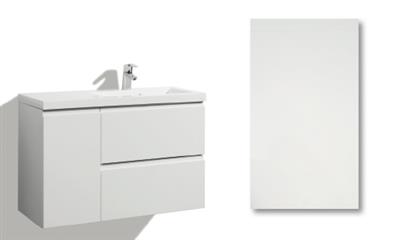 LOMIA SINK CABINET 90CM SELMA DOOR, 2 DRAWERS, 1 DOOR, SINK ON RIGHT SIDE