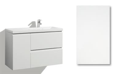 LOMIA SINK CABINET 90CM SOFIA DOOR, 2 DRAWERS, 1 DOOR, SINK ON RIGHT SIDE, COLLECTED