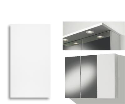 MIRROR CABINET 90CM BASIC DOOR, 2 MIRROR DOORS, LIGHT PANEL LED ROUND, RIGHT, COLLECTED