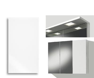 MIRROR CABINET 90CM INTEGRA GLOSSY DOOR, 2 MIRROR DOORS, LIGHT PANEL LED SQUARE, RIGHT, COLLECTED