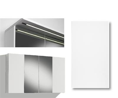 MIRROR CABINET 120CM BASIC DOOR, 2 DOORS, 2 MIRROR DOORS, LIGHT PANEL LED STRIP 