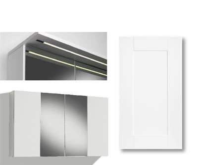 MIRROR CABINET 120CM TORINO DOOR, 2 DOORS, 2 MIRROR DOORS, LIGHT PANEL LED STRIP