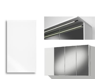 MIRROR CABINET 120CM INTEGRA MATTE DOOR, 3 MIRROR DOORS, LIGHT PANEL LED STRIP, LEFT