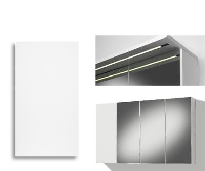 MIRROR CABINET 120CM SOFIA DOOR, 3 MIRROR DOORS, LIGHT PANEL LED STRIP, LEFT