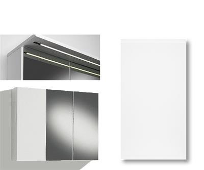 MIRROR CABINET 90CM INTEGRA MATTE DOOR, 2 MIRROR DOORS, LIGHT PANEL LED STRIP, LEFT