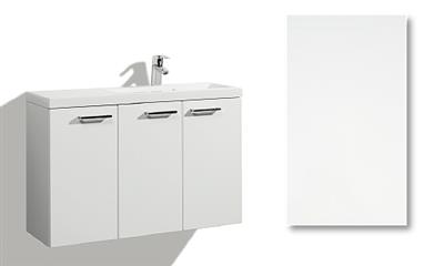 TALIA SINK CABINET 90CM BASIC DOOR, 3 DOORS, SINK ON THE RIGHT, COLLECTED