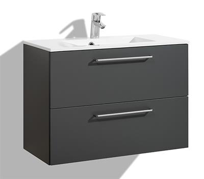 LUXE ANTHRASITE SINK CABINET 60 CM WITH TANGO SINK. 2 DRAWERS, COLLECTED