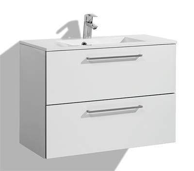 LUXE WHITE SINK CABINET 60 CM WITH TANGO SINK. 2 DRAWERS