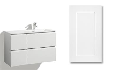 TANGO SINK CABINET 90CM SIRENA WHITE DOOR, 4 DRAWERS, SINK ON THE RIGHT, COLLECTED