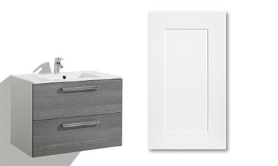 TRISTAN SINK CABINET 100CM, SIRENA WHITE DOOR, 2 DRAWERS, COLLECTED