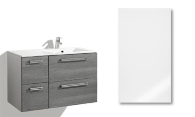 TRISTAN SINK CABINET 90CM, IIRIS WHITE DOOR, 4 DRAWERS, SINK ON THE RIGHT