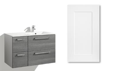 TRISTAN SINK CABINET 90CM, SIRENA WHITE DOOR, 4 DRAWERS, SINK ON THE RIGHT