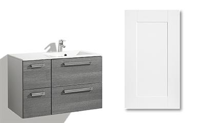 TRISTAN SINK CABINET 90CM, TORINO DOOR, 4 DRAWERS, SINK ON THE RIGHT
