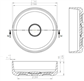 SURFACE BASIN ROUND WHITE MAT/BLACK GLOSSY (9) INCL. SIPHON