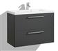 LUXE ANTHRASITE SINK CABINET WITH 100 CM LOMIA SINK. 2 DRAWERS. COLLECTED