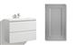 LOMIA SINK CABINET WITH 100CM SIRENA GREY DOOR, 2 DRAWERS, COLLECTED