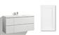 LOMIA SINK CABINET WITH SIRENA WHITE DOOR, 6 DRAWERS, COLLECTED