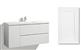 LOMIA SINK CABINET WITH 120CM SIRENA WHITE DOOR, 4 DRAWERS, 1 DOOR, RIGHT