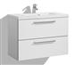 LUXE WHITE SINK CABINET 60 CM WITH LOMIA SINK. 2 DRAWERS