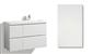 LOMIA SINK CABINET 90CM SELMA DOOR, 4 DRAWERS, SINK ON RIGHT SIDE, COLLECTED