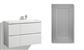 LOMIA SINK CABINET 90CM SIRENA GREY DOOR, 4 DRAWERS, SINK ON RIGHT SIDE, COLLECTED