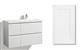 LOMIA SINK CABINET 90CM TORINO DOOR, 4 DRAWERS, SINK ON RIGHT SIDE, COLLECTED