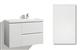 LOMIA SINK CABINET 90CM INTEGRA GLOSSY DOOR, 2 DRAWERS, 1 DOOR, SINK ON RIGHT SIDE, COLLECTED