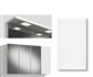 MIRROR CABINET 120CM INTEGRA MATTE DOOR, 3 MIRROR DOORS, LIGHT PANEL LED SQUARE, RIGHT