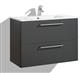 LUXE ANTHRASITE SINK CABINET 80CM WITH TANGO SINK. 2 DRAWERS. COLLECTED