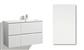 TANGO SINK CABINET 90CM SOFIA DOOR, 4 DRAWERS, SINK ON THE RIGHT, COLLECTED