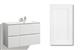 TANGO SINK CABINET 90CM SIRENA WHITE DOOR, 4 DRAWERS, SINK ON THE RIGHT, COLLECTED