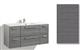 TRISTAN SINK CABINET 120CM BELLA ANTHRASITE, 6 DRAWERS, COLLECTED
