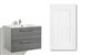 TRISTAN SINK CABINET 60CM, SIRENA WHITE DOOR, 2 DRAWERS, COLLECTED