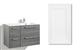 TRISTAN SINK CABINET 90CM, SIRENA WHITE DOOR, 4 DRAWERS, SINK ON THE RIGHT